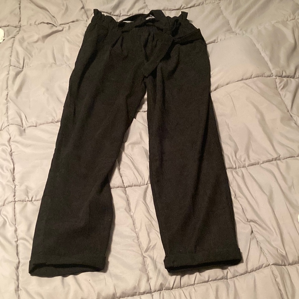 Tied Together Paper-Bag Pants